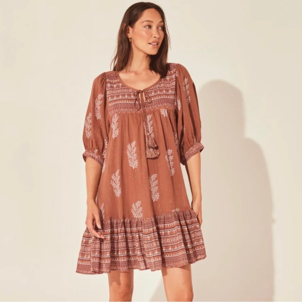 Daughters of India Mishka Mini Dress in Hazelnut NWT